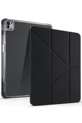 Newface İpad Air 13 (2024) Kılıf Kalemlikli Mars Tablet Kılıfı - Siyah