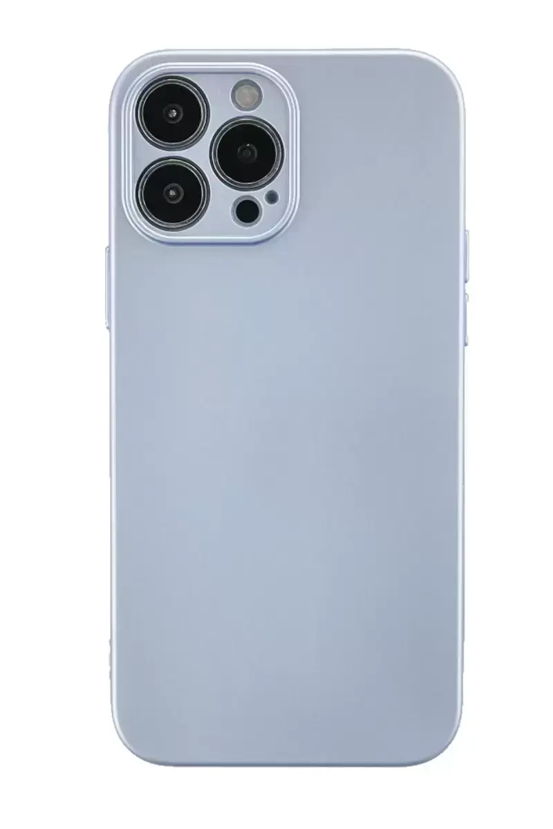 Newface İphone 13 Pro Max Kılıf Nano İçi Kadife Silikon - Sky Blue
