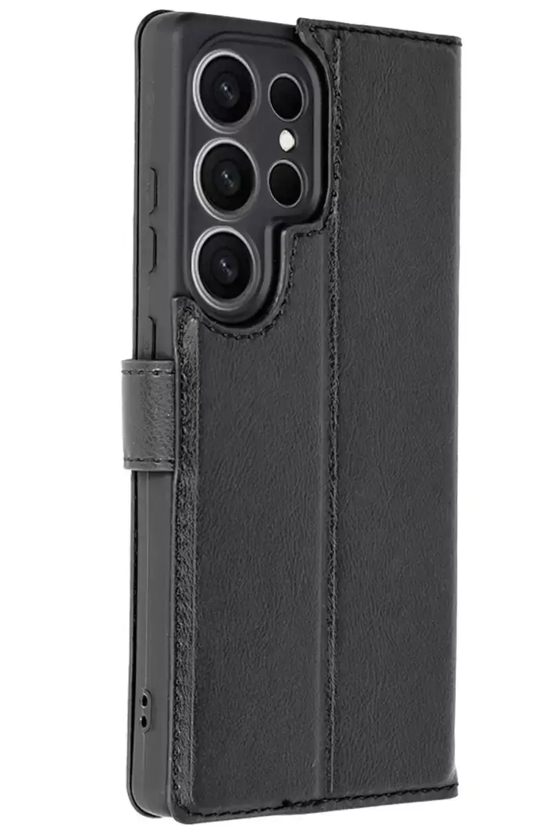 Newface Samsung Galaxy S25 Ultra Kılıf Trend S Plus Kapaklı Kılıf - Siyah