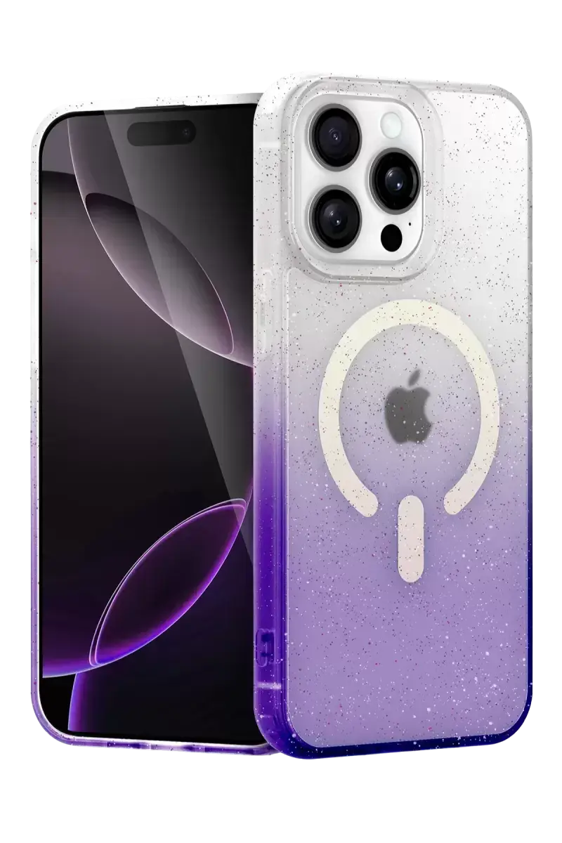 Newface Apple İphone 14 Pro Max Pummel Shiny Magsafe Kapak - Mor