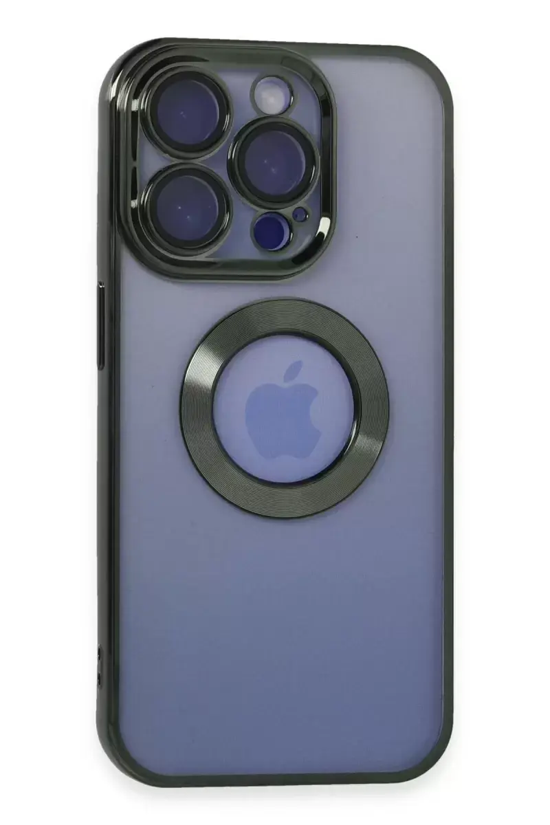 Newface Apple İphone 15 Pro Max Kılıf Slot Silikon - Köknar Yeşili