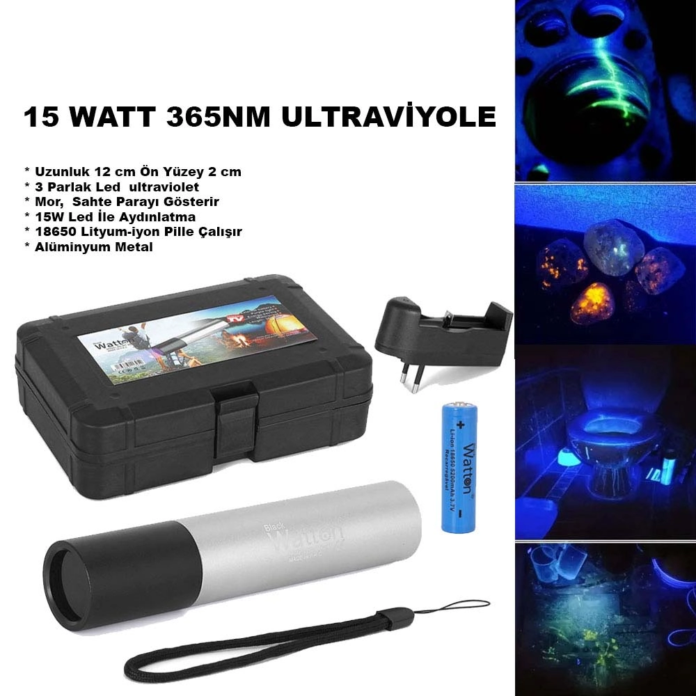 15 Watt 365nm Ultraviyole Para Işığı Wt-305