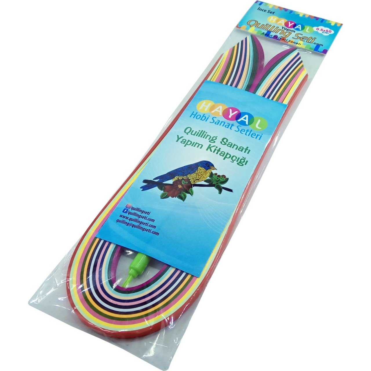 15 Renk Quiling Seti 0,5x50cm 150 Adet