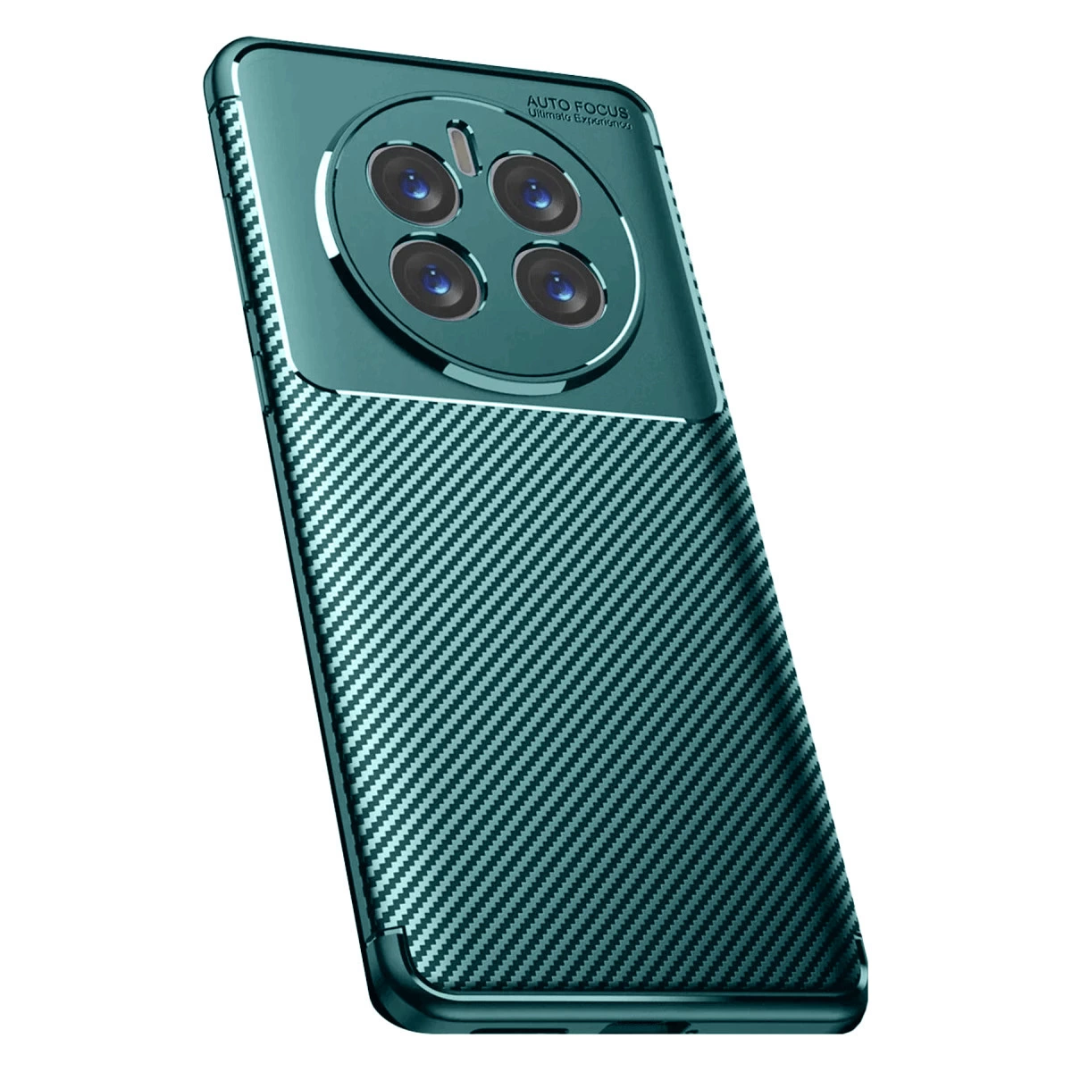 Realme 12 Pro Plus Kılıf Auto Focus Karbon Kapak - Koyu Yeşil
