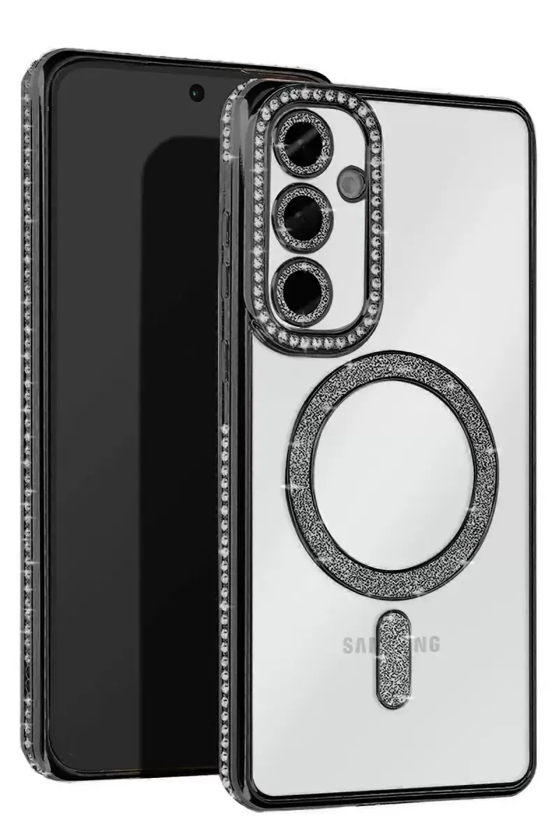 Newface Samsung Galaxy S25 Edge Joke Simli Magneticsafe Kılıf - Siyah
