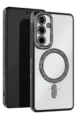 Newface Samsung Galaxy S25 Edge Joke Simli Magneticsafe Kılıf - Siyah