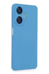 Newface Realme C55 Kılıf Nano İçi Kadife Silikon - Mavi