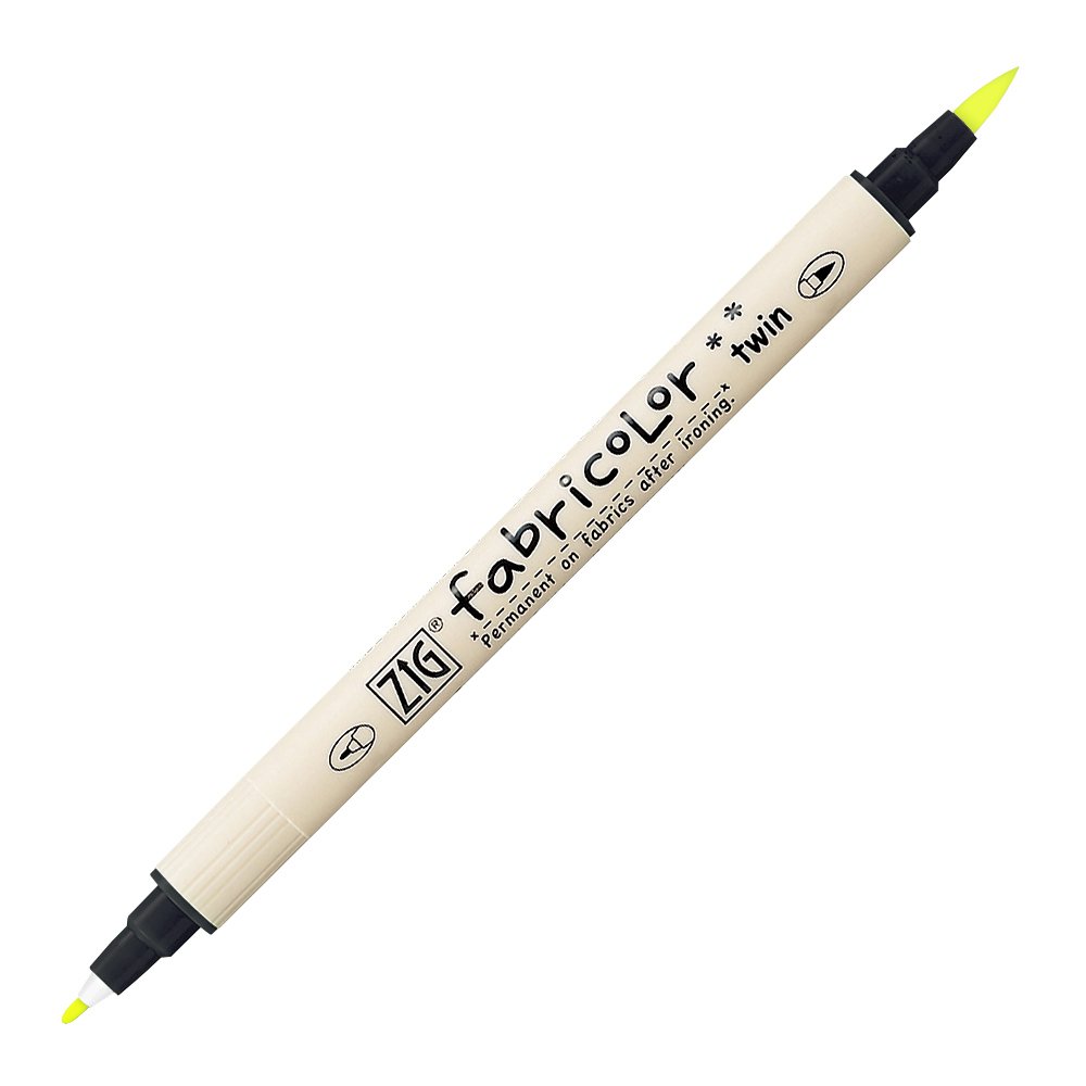 Fabricolor Twin - Çift Uçlu Kumaş Kalemi - Fluorescent Yellow
