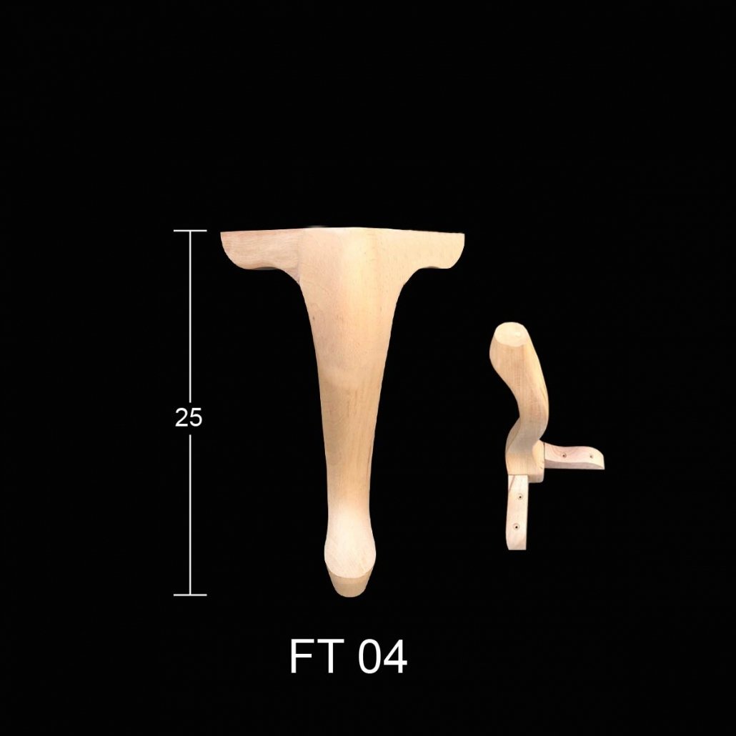 Ahşap FT04 Kulaklı Lükens Ayak 25cm