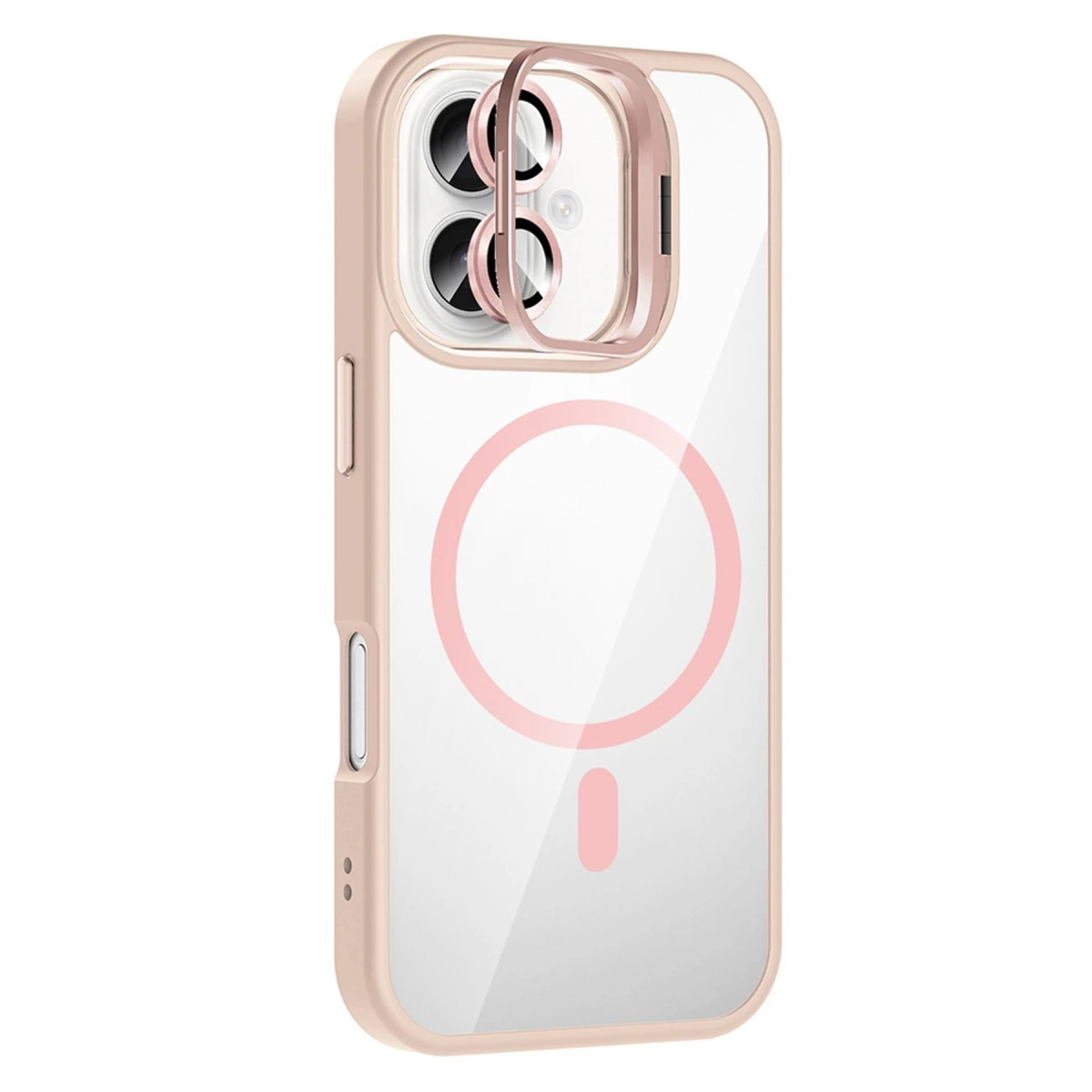 Joko  İphone 16 Plus Remim Lensli Magsafe Standlı Kapak - Pembe