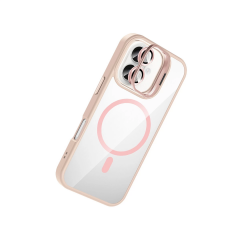 Joko  İphone 16 Plus Remim Lensli Magsafe Standlı Kapak - Pembe