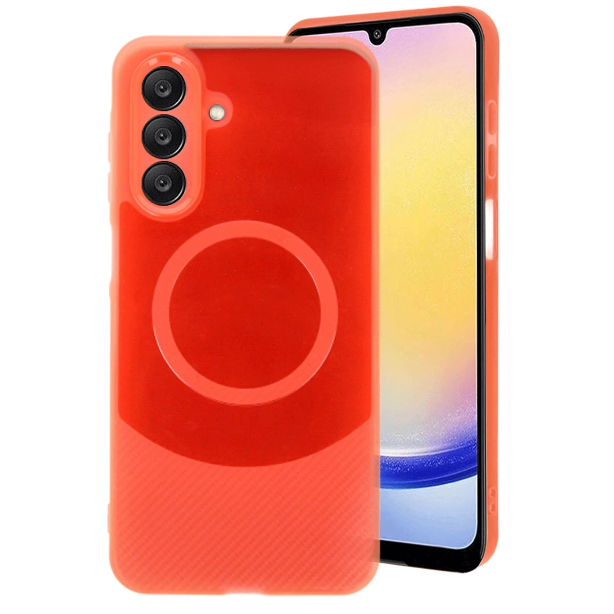 Samsung A56 Kılıf Maya Karbon Kapak - Kırmızı