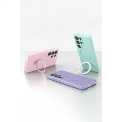 Samsung Galaxy S23 Ultra Regal Magsafe Standlı Kapak - Derin Mor