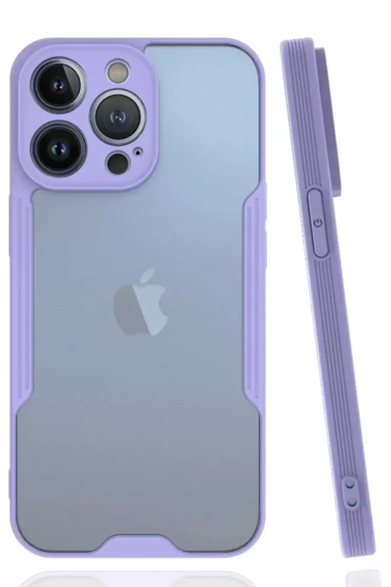 Newface İphone 14 Pro Max Kılıf Platin Silikon - Lila