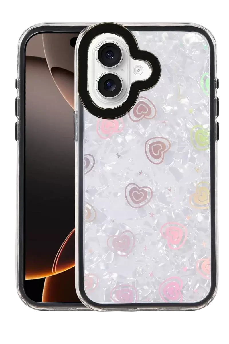 Newface Apple İphone 16 Lumi Desenli Kapak - Siyah
