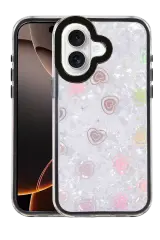 Newface Apple İphone 16 Lumi Desenli Kapak - Siyah