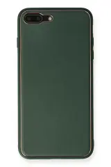 Newface İphone 7 Plus Kılıf Coco Deri Silikon Kapak - Yeşil