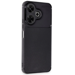Xiaomi Redmi 13 4g Kılıf Auto Focus Karbon Kapak - Siyah
