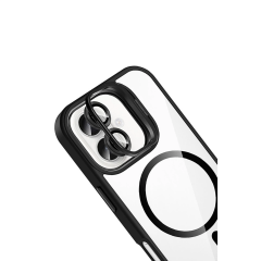 Joko  İphone 16 Plus Remim Lensli Magsafe Standlı Kapak - Siyah