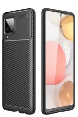 Newface Samsung Galaxy M33 Kılıf Auto Focus Karbon Kapak - Siyah