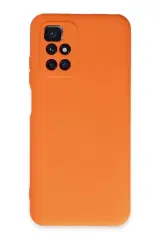 Newface Xiaomi Redmi 10 2022 Kılıf Nano İçi Kadife Silikon - Turuncu