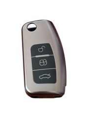 Ford Focus/Fiesta/Mondeo/Cmax/Couruer Anahtar Uyumlu Silikon Oto Anahtar Kumanda Kabı Kılıf Füme