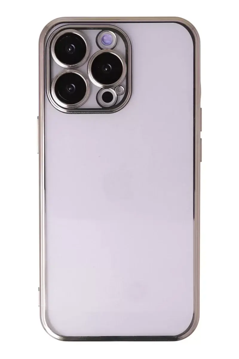 Newface İphone 14 Pro Kılıf Razer Lensli Silikon - Gold