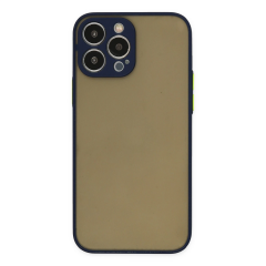 İphone 15 Pro Kılıf Montreal Silikon Kapak - Lacivert