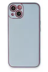 Newface İphone 14 Plus Kılıf Coco Deri Silikon Kapak - Sky Blue