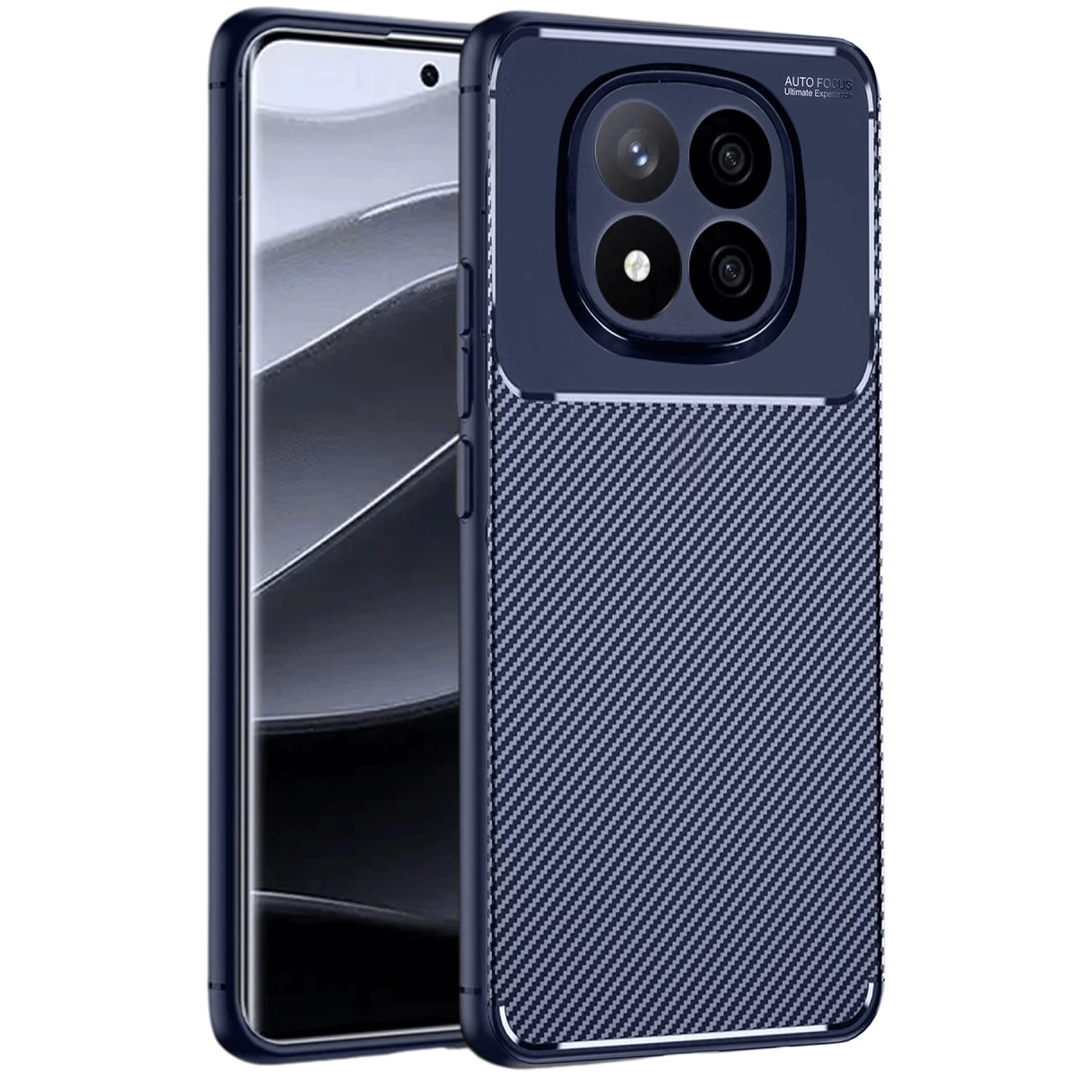 Xiaomi Redmi Note 14 Pro 4g Kılıf Auto Focus Karbon Kapak - Lacivert