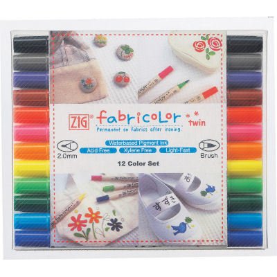 Fabricolor Twin Çift Uçlu Kumaş Boyama Kalemi 12 Renk
