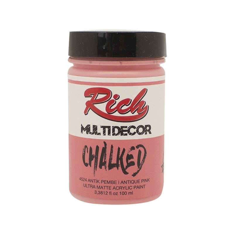Multidecor Chalked Akrilik Boya - 100cc - Antik Pembe - N:4524