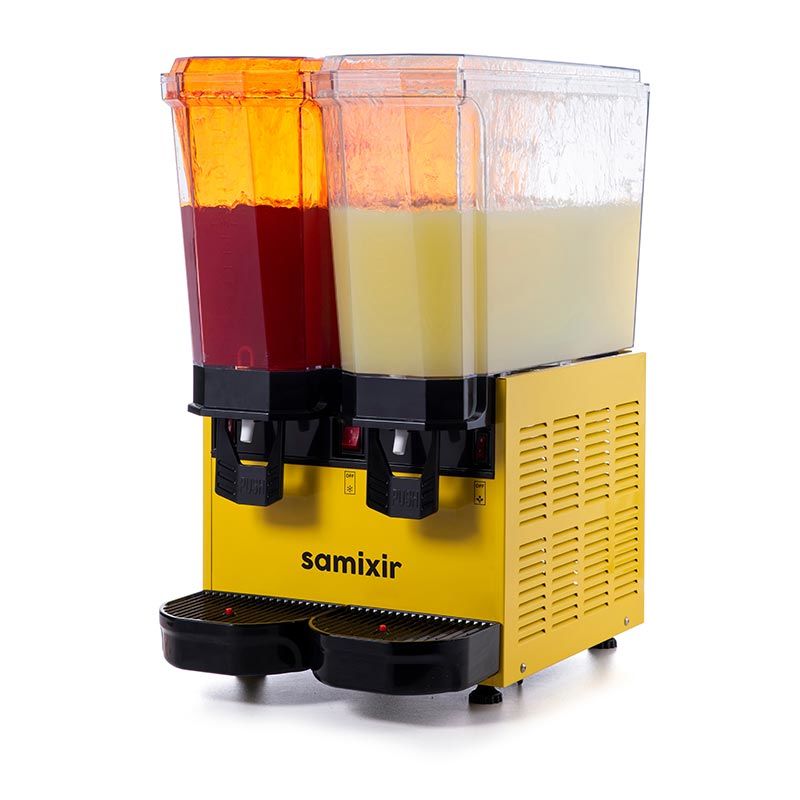 Klasik Twin Soğuk İçecek Dispenseri, 20+20 L, Fıskiyeli, Sarı