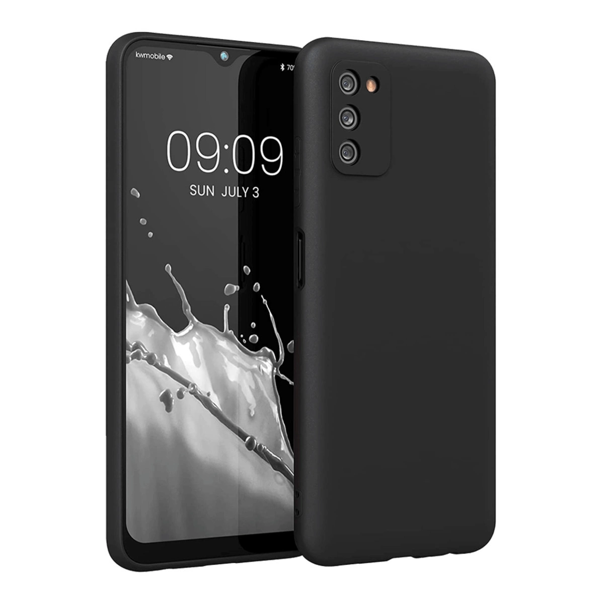 Samsung Galaxy A03s Kılıf First Silikon - Siyah