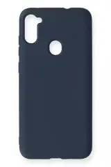 Newface Samsung Galaxy A11 Kılıf Nano İçi Kadife Silikon - Lacivert