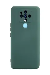 Newface Tecno Camon 16 Kılıf Nano İçi Kadife Silikon - Koyu Yeşil
