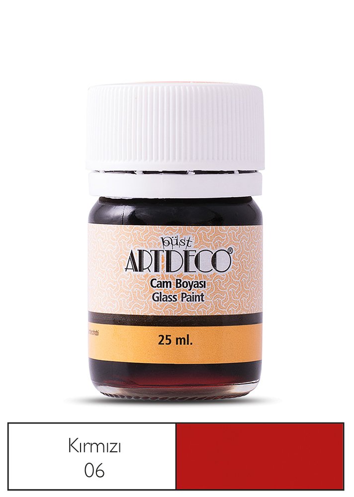 Cam Boyası 25ml Kırmızı 06
