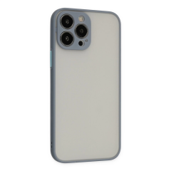 İphone 15 Pro Kılıf Montreal Silikon Kapak - Gri