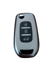 Renault Megane 4 / Clio 5  Anahtar Uyumlu Silikon Oto Anahtar Kumanda Kabı Kılıf Füme