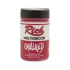 Multidecor Chalked Akrilik Boya - 100cc - Kırmızı - N:4590