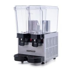 Klasik Twin Soğuk İçecek Dispenseri, 20+20 L, Fıskiyeli ve Karıştırıcılı, Inox