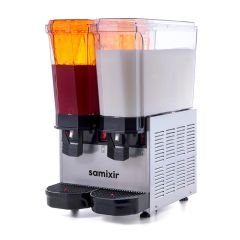 Klasik Twin Soğuk İçecek Dispenseri, 20+20 L, Fıskiyeli ve Karıştırıcılı, Inox
