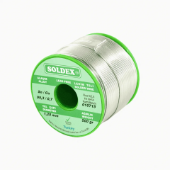 Soldex Sn: 99.3 - Cu: 0.7 - 500 Gr, 1.6 Mm - Kurşunsuz, Gümüşsüz Lehim Teli