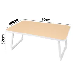 Sunup Sn-29696 Katlanabilir Laptop Masası Ve Yatak Koltuk Üzeri Tepsisi Ahşap Desen 70x48cm