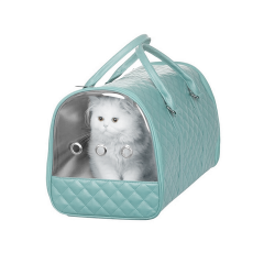 Markapet Kapitone Şeffaf Kedi Taşıma Çantası 22*30*45 cm Yeşil