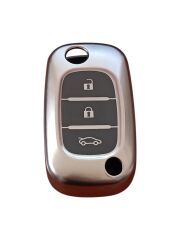 Renault Fuluence Anahtar Uyumlu Silikon Oto Anahtar Kumanda Kabı Kılıf Füme