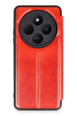 Newface Xiaomi Redmi 14c Kılıf Flip Cover - Kırmızı