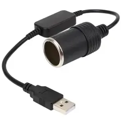 Powermaster Pm-5726 Usb 2.0 Siyah 5 Volt 2 Amper To 12 Volt 800mah Araç Çakmaklığına Çevirici