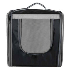 Markapet Çift Cam Kedi Köpek Taşıma Çantası 32x40x42 cm Siyah