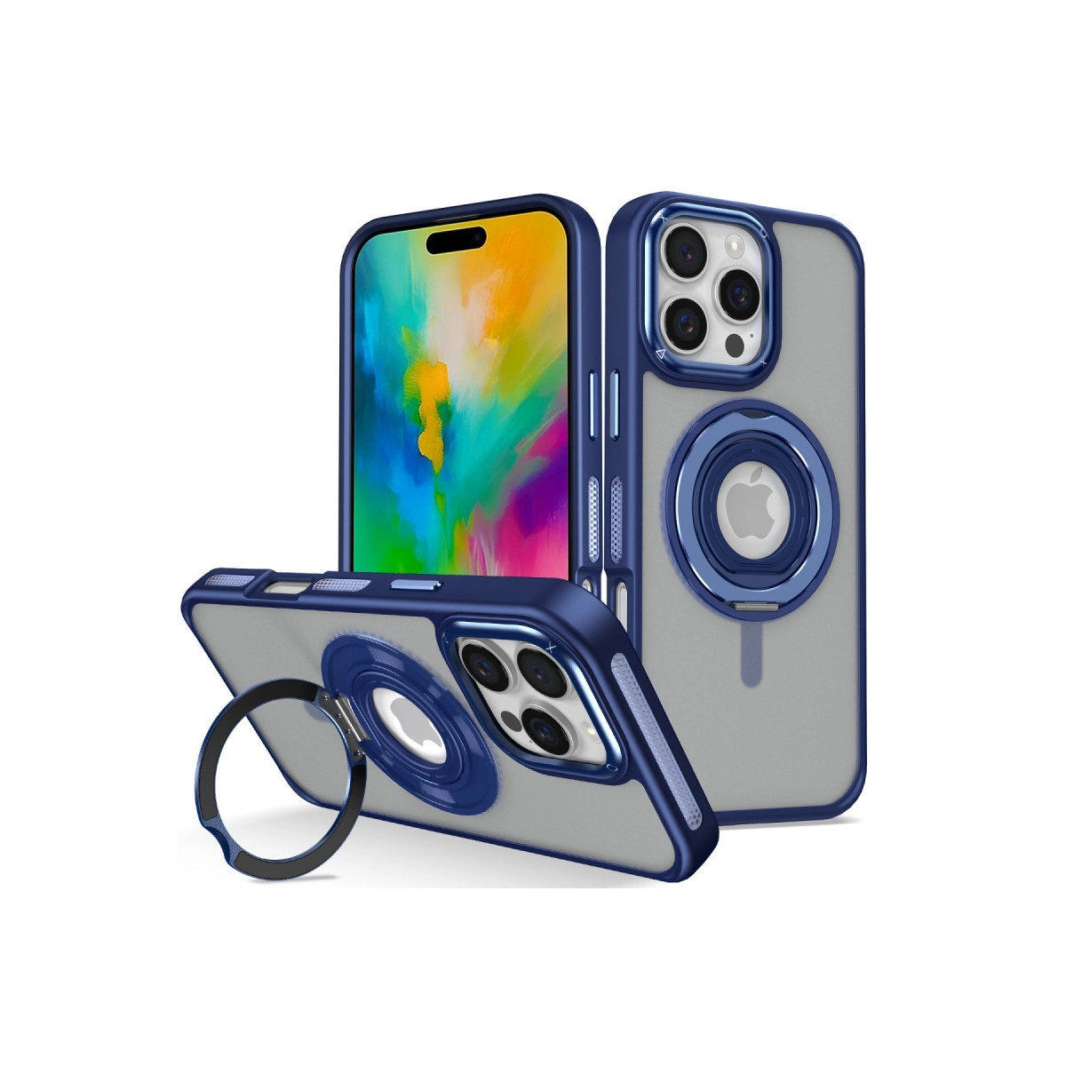 Joko  İphone 16 Pro Max Banza Magsafe Standlı Kapak - Lacivert